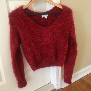 Furry red sweater from & Other Stories